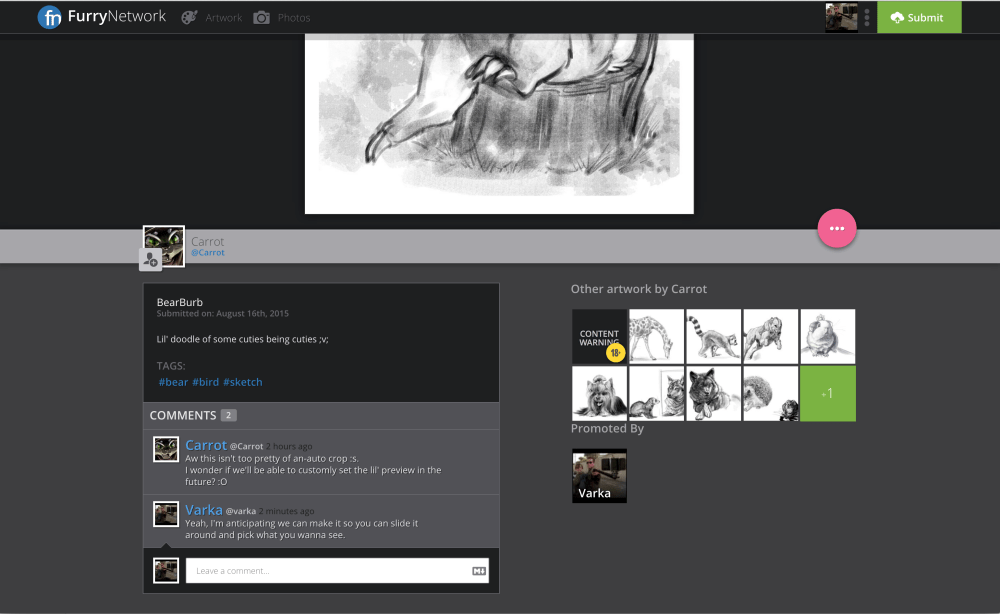 Post View Page - Scrolled down